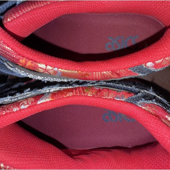 ASICS Gel Lyte III Japanese Denim Kimono H5L2N-5050 Navy Red Size 10 Men's Used - Picture 7 of 8